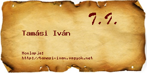 Tamási Iván névjegykártya
