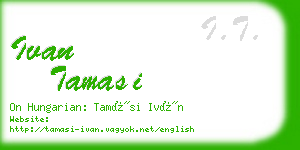 ivan tamasi business card